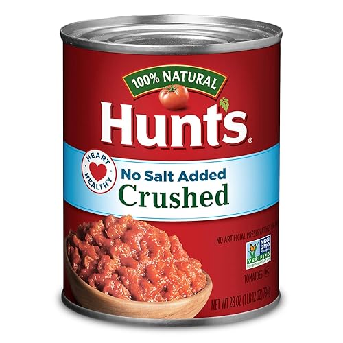 Hunt’s No Salt Added Crushed Tomatoes, Perfect for Chili & Soups, 28 oz. Can