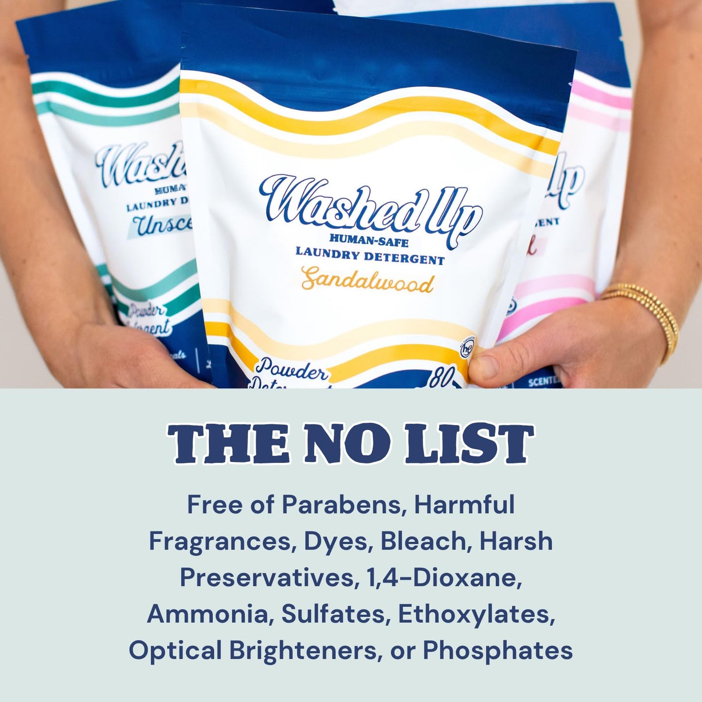 Washed Up Goods Sandalwood Laundry Detergent Powder | Only 100% Pure Essential Oils | Safe for Sensitive Groups | Powerful Clean | Plant