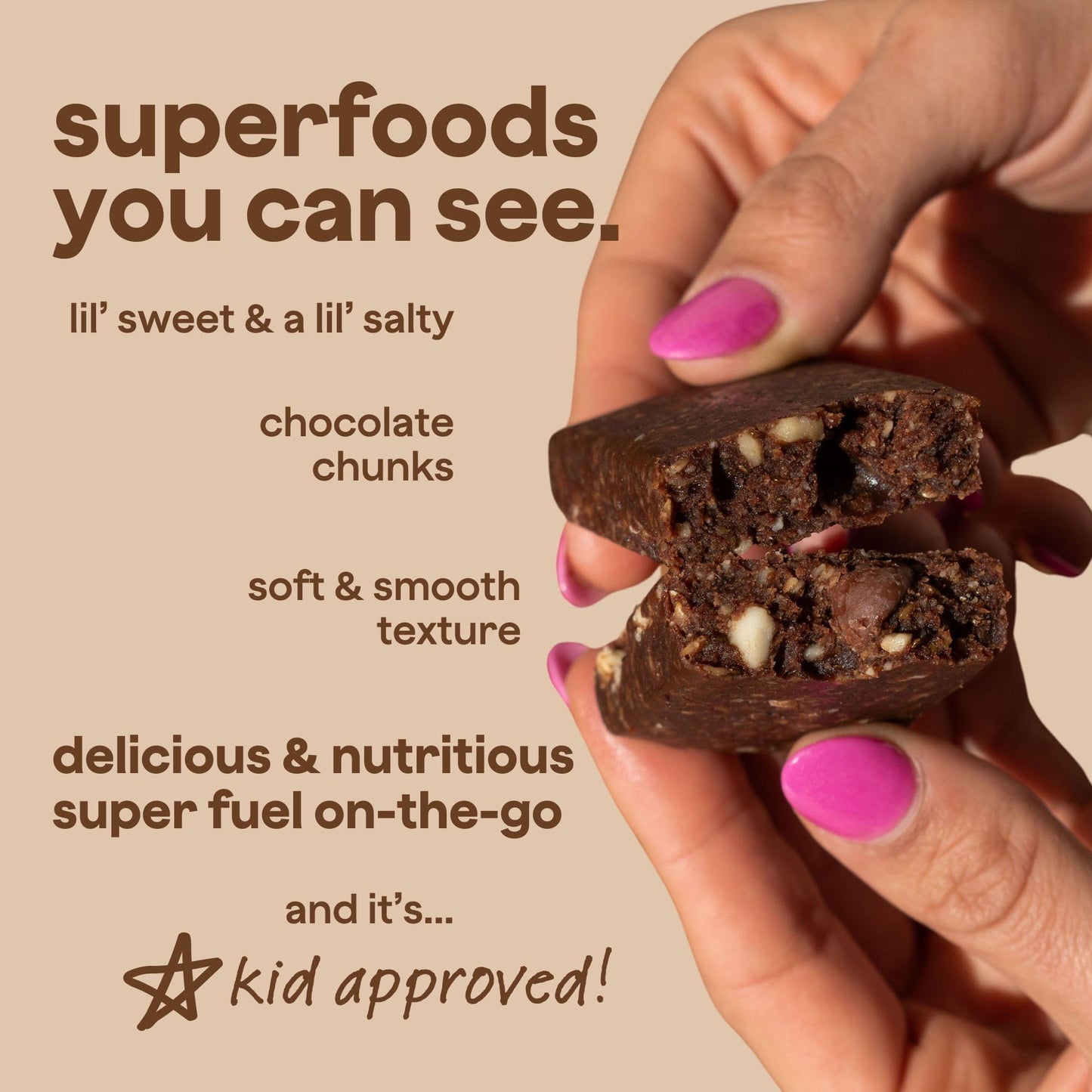 The Bomb Co. Blender Bomb Bar, Cacao Sea Salt, Superfood Snack Bar, Antioxidant Supplement, Almond Butter, Hemp Seeds, Chia Seeds, Flax Seeds, Vegan