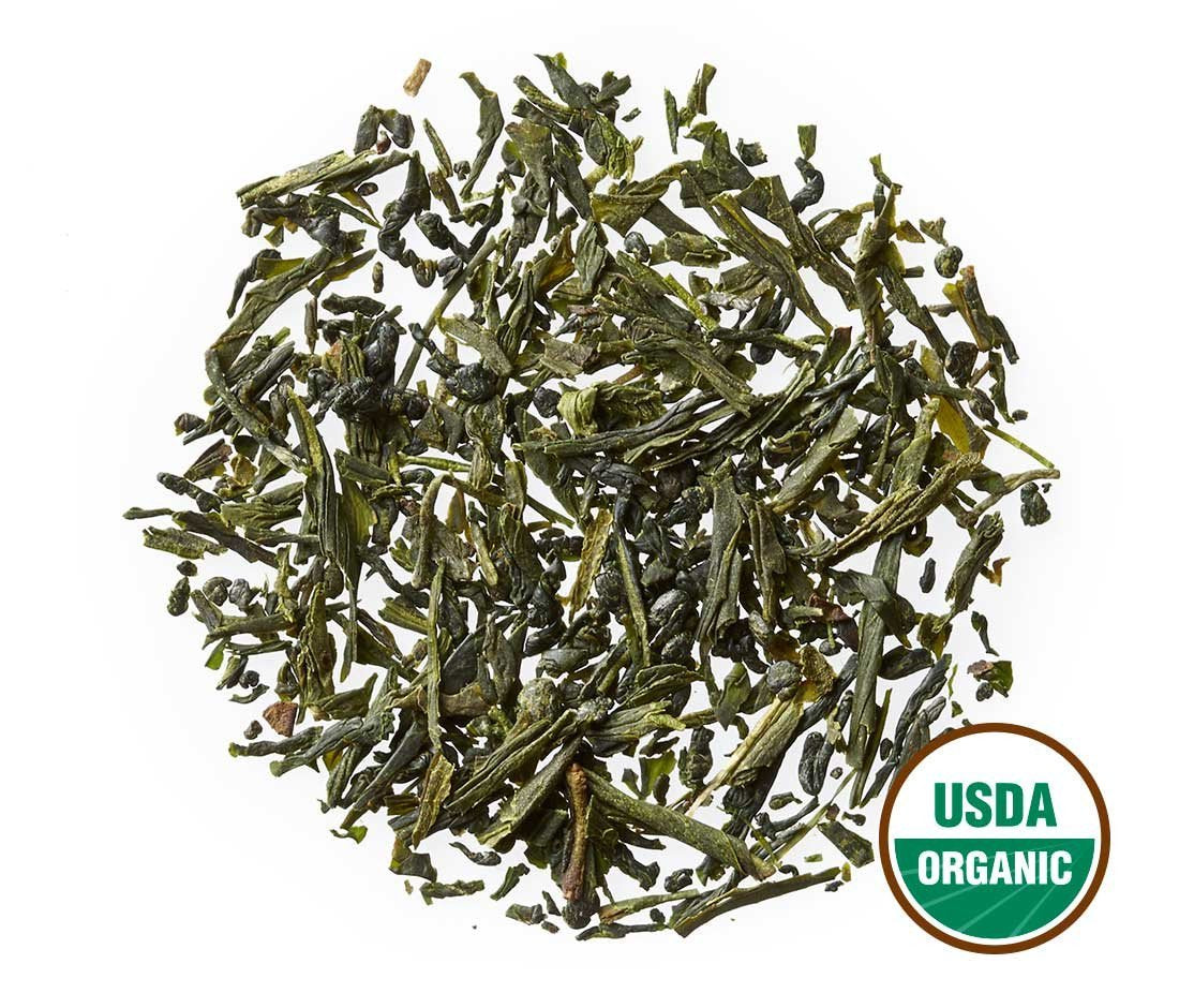 Golden Moon Organic Sencha Green Tea - Loose Leaf, Non-GMO - Travel Tin (42 Servings)