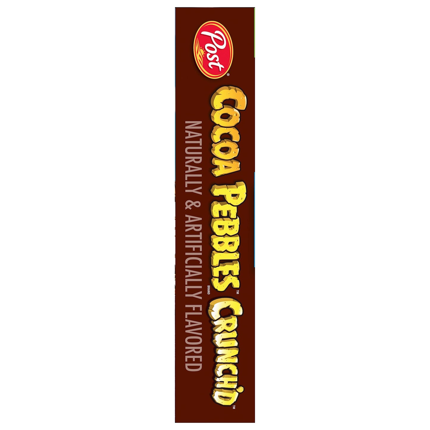 Post Cocoa PEBBLES Crunch'D Cereal, Chocolatey Breakfast Cereal Made with Real Cocoa, Great For Enjoying As a Sweet Snack, Family Size Cereal, 16.5 OZ