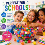 A Great Surprise - 1-Inch Rainbow Gumballs - 4 lb Bulk Bag - No Artificial Dyes - Vibrant Naturally Colored Gumballs for Vending Machines, Candy