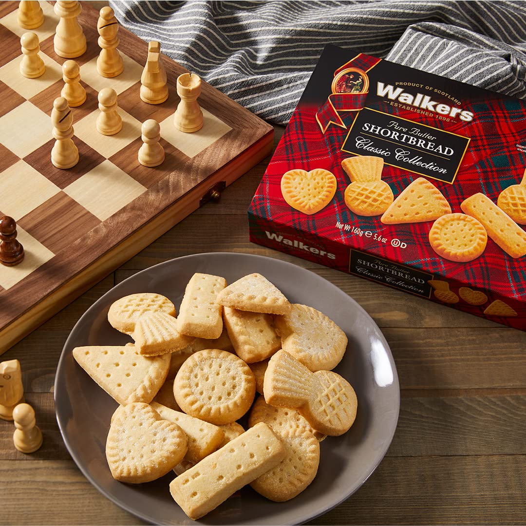 Walker's Shortbread Assorted Cookies, All-Butter Shortbread Cookies, 5.6 Oz (Pack of 4)
