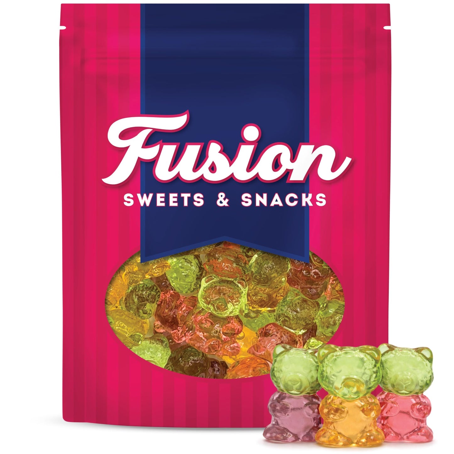 Sugar Free Gummy Bears 1 Pound Bulk Bag, 3D Chewy Candy, Assorted Fruit Flavors, Sugar Free Gummies, Fat Free Gummy, Diabetic Candy