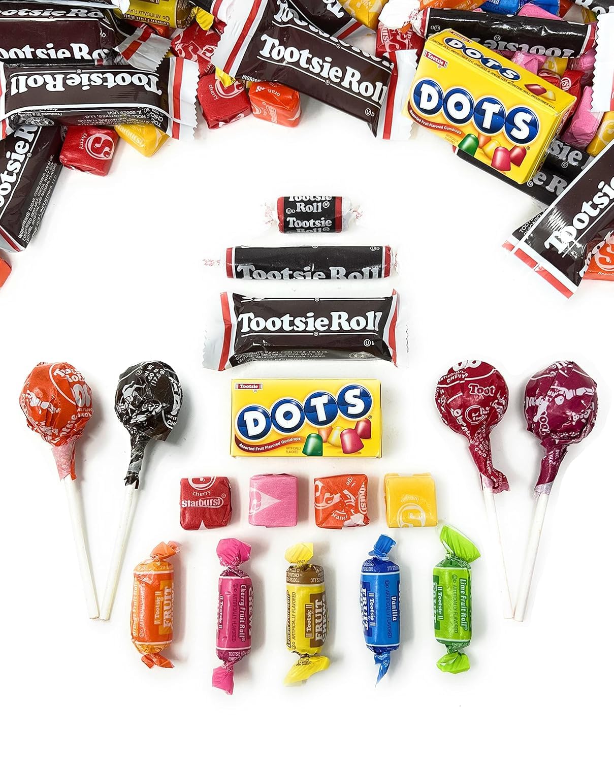 Bulk American Candy Party Mix 3 LB Assortment of Tootsie Rolls Starburst Dots and Tootsie Pops Individually Wrapped Fruity Treats Perfect for Sharing