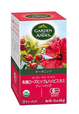 Garden of the Andes 100% Organic Herbal Tea, Rosehip and Hibiscus, 20-Count
