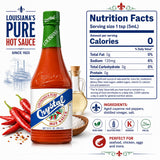 Crystal Hot Sauce 12oz (Pack of 2) - Louisiana's Pure Hot Sauce, Original Flavor - Low Fat - Low Sodium - Perfect for Spicing Up Sandwiches, Soups