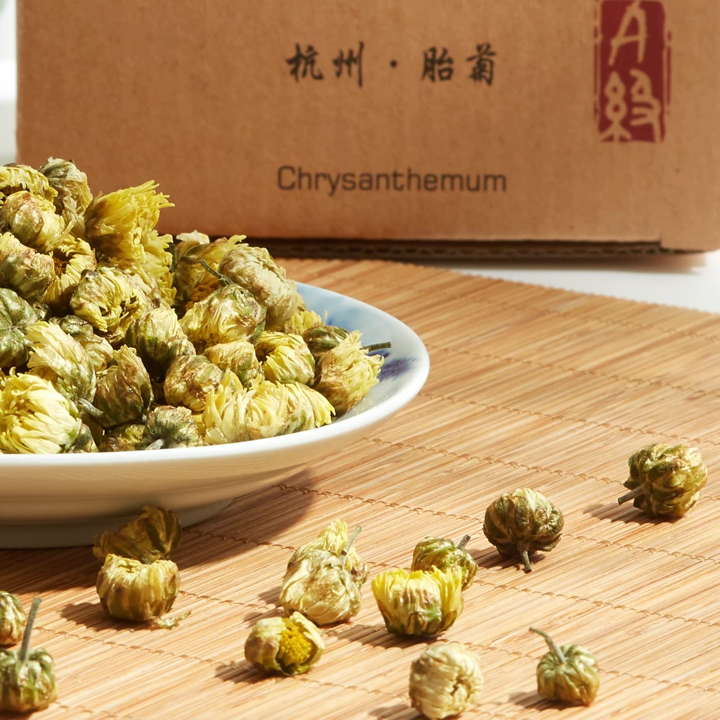 ChaWuWarmSun [A] Chrysanthemum Tea,3.5oz/100g,White Chrysanthemum Bud,HangZhou TongXiang Tai Ju,Chinese Flower Tea