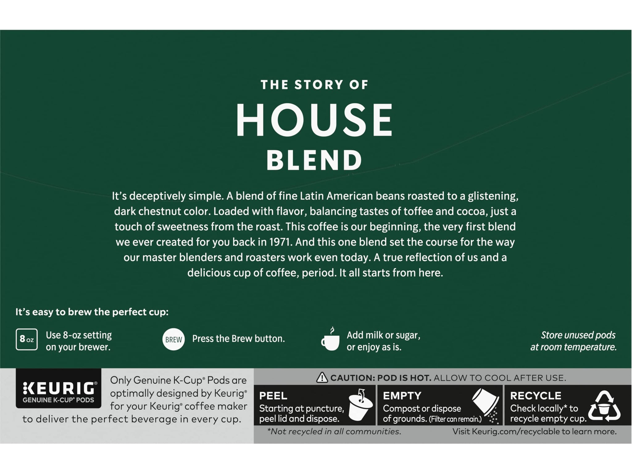 Starbucks House Blend Coffee K-Cup Pods, Medium Roast Arabica Coffee, 10 Count (Pack of 2 Boxes)
