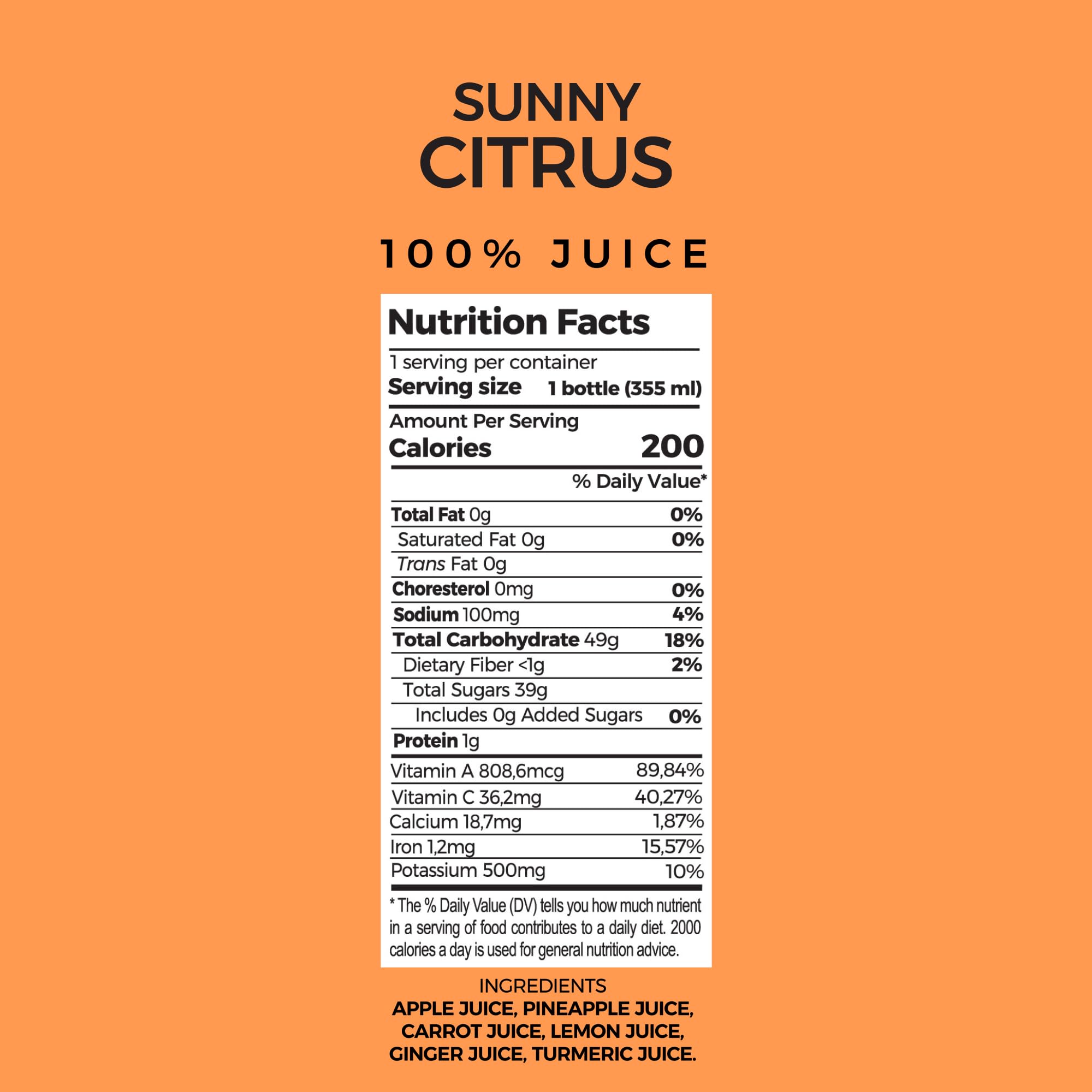 PUR Cold Pressed Daily Juice Kit | Cold-Pressed Juice for Cleanse, Hydration & Digestion | Electrolytes & Antioxidants (12 fl oz - 18 Pack, Sunny