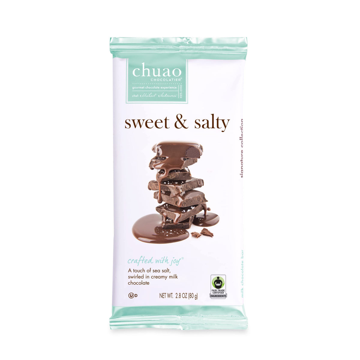 Chuao Chocolatier Sweet & Salty Gourmet Chocolate Bars |For Gift Baskets, Birthday, Thank You, Care Package| 3 Pack, 2.8 oz Each