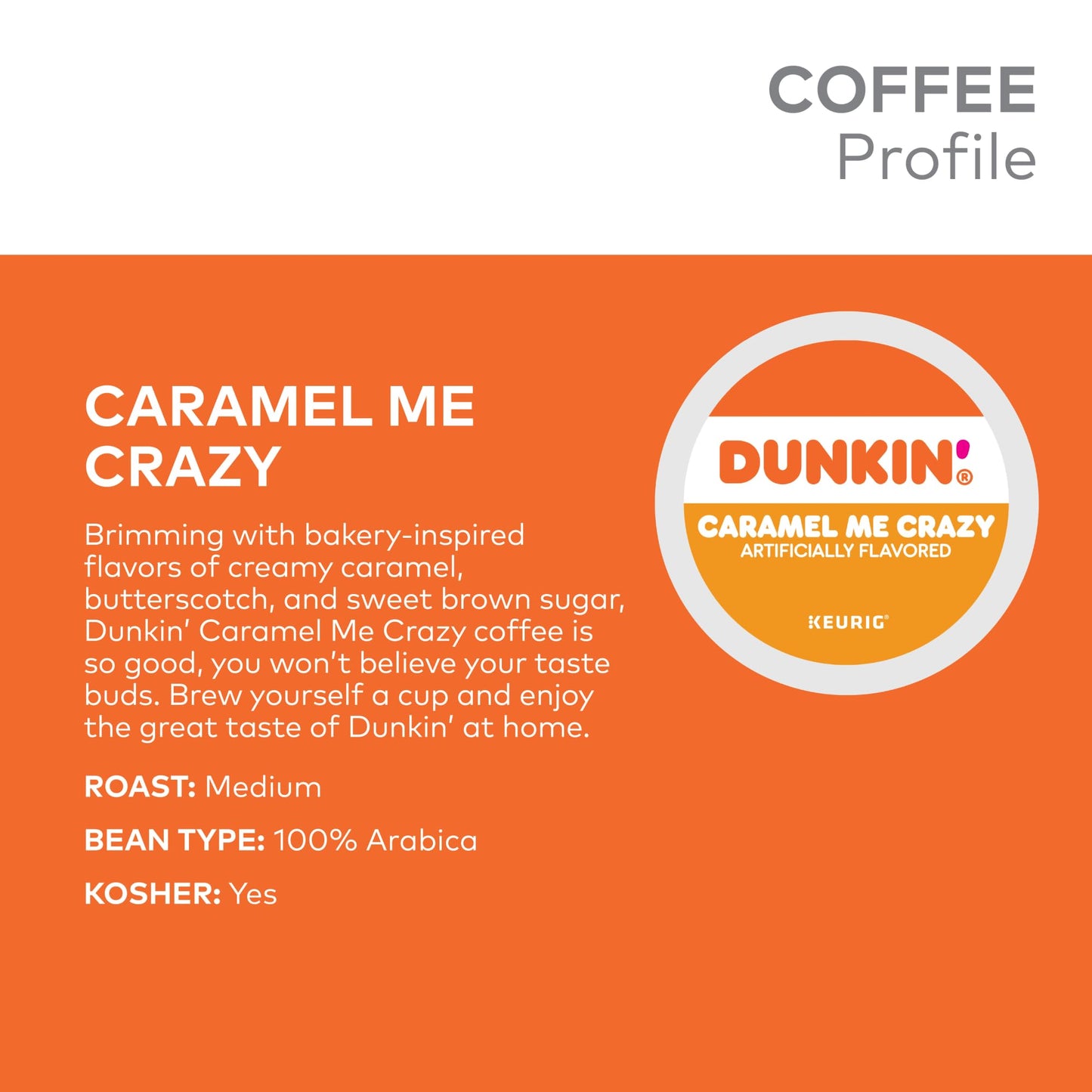 Dunkin' Bakery Series Caramel Coffee Cake Flavored Coffee, 22 Keurig K-Cup Pods