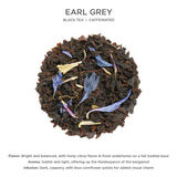 Tea Forte Earl Grey Premium Loose Leaf Caffeinated Black Tea Blend Canister, Makes 35-50 Cups