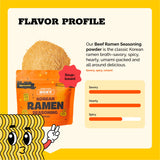 HOXY Journey of Korea "Korean Ramen Seasoning" | Gluten Free, Vegan | Finest Ramen Seasoning Powder | 5.3oz (BEEF, Pack of 3)
