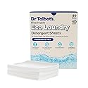 Dr. Talbot's Eco Laundry Detergent Sheets - Fragrance Free, Plant-Based, Biodegradable, No Harsh Additives, Dissolvable for Standard & HE Machines, 50