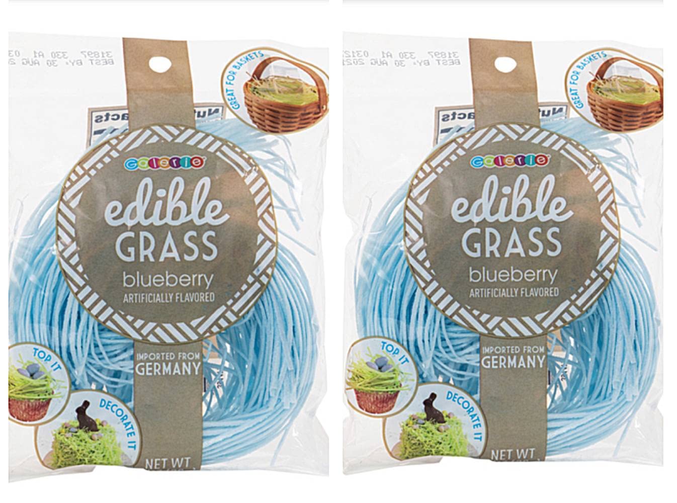 Grandys Candys Edible Easter Grass- Green Apple, Blueberry, Strawberry, & Multi Flavored Bundle-Fun and Delicious Way to Complete Your Easter Baskets