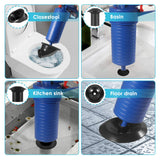 Toilet Plunger, Air Drain Blaster, Pressure Pump Cleaner, High Pressure Plunger Opener Cleaner Pump for Bath Toilets, Bathroom, Shower, Sink, Bathtub