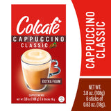 Colcafe Instant Classic Cappuccino, 6 sticks per pack, Pack of 2