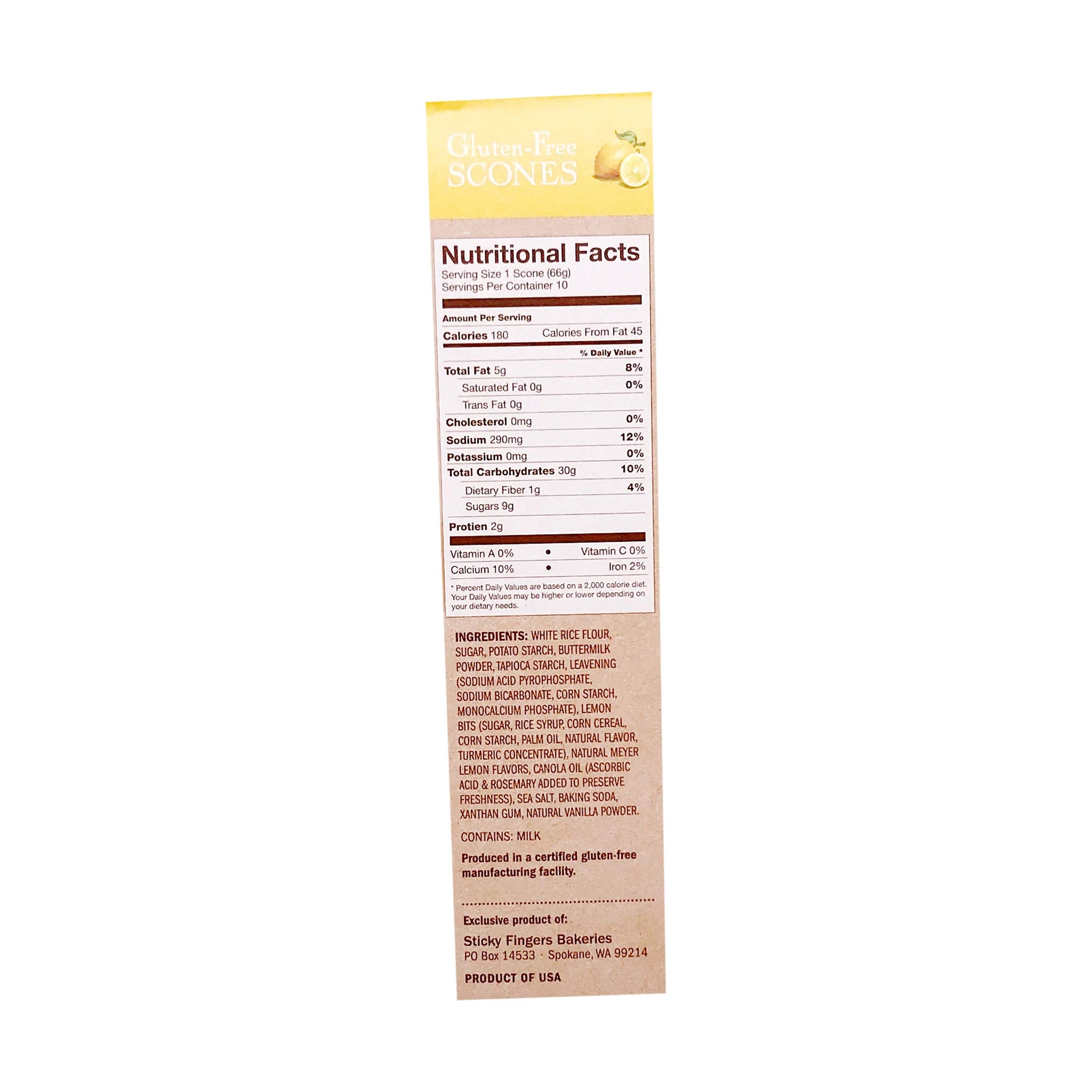 STICKY FINGERS Meyer Lemon Scone Mix, 14 OZ