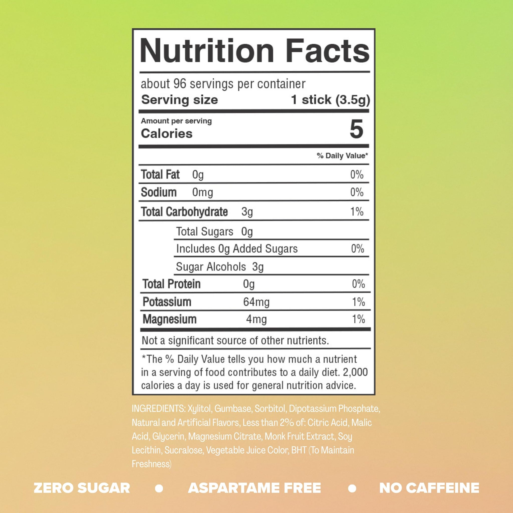 Rev Electrolyte Gum, Watermelon Lime, Sugar-Free with Essential Electrolytes,12 Count