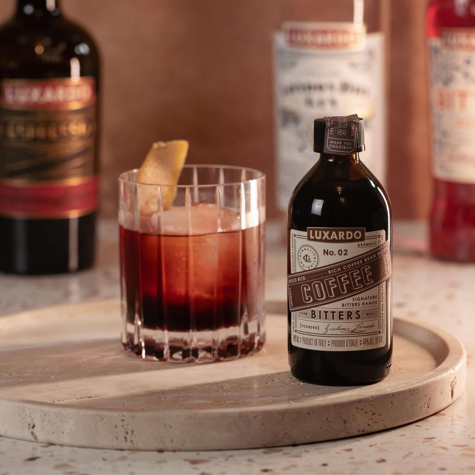 Luxardo Aromatic Infused Cocktail Bitters | Product of Italy | Versatile and Essential Ingredients for Drinks, 200 ml (Coffee)