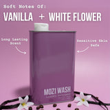Mozi Wash Laundry Detergent Liquid, Vanilla Moon, 50+ Loads, Concentrated, Plant Based, Cruelty & Dye Free, Phosphate & Paraben Free, Earth Friendly