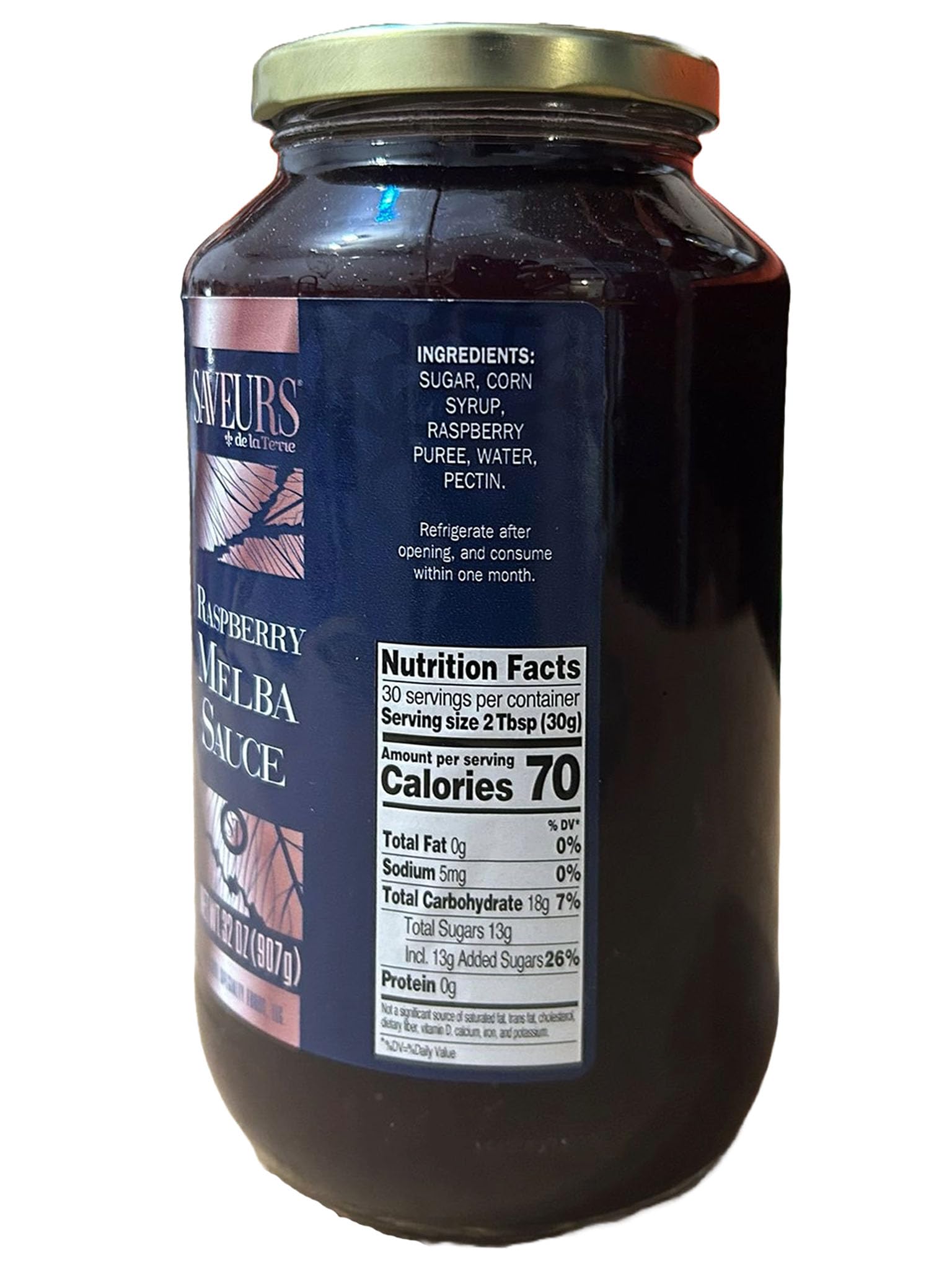 Saveurs Raspberry Melba Sauce 32 oz.