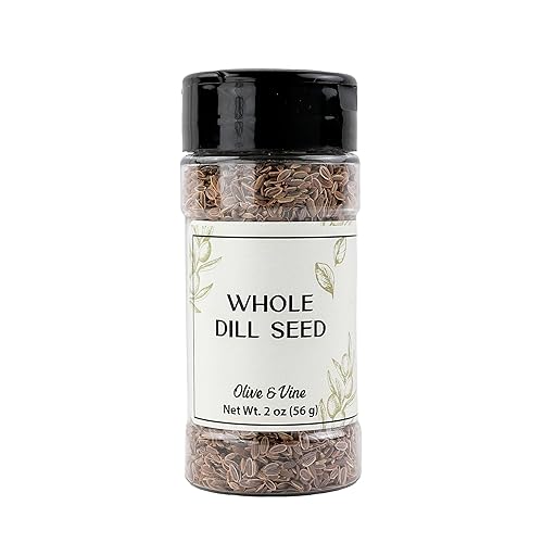 Olive & Vine Whole Dill Seed, Aromatic Flavor, For Pickling & Cooking, Rich Tradition, Authentic Taste, For Global Recipes (2 Ounce)