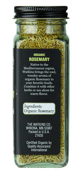 Watkins Organic Rosemary, Non-GMO, Kosher, 1.4 Ounce, 1-Pack