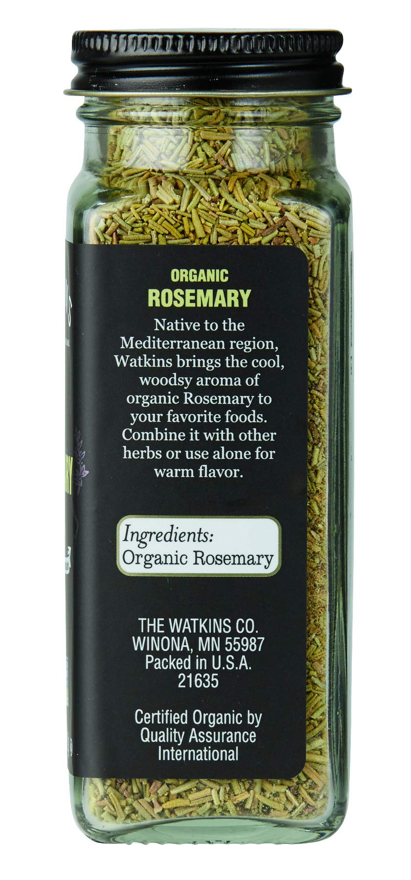 Watkins Organic Rosemary, Non-GMO, Kosher, 1.4 Ounce, 1-Pack