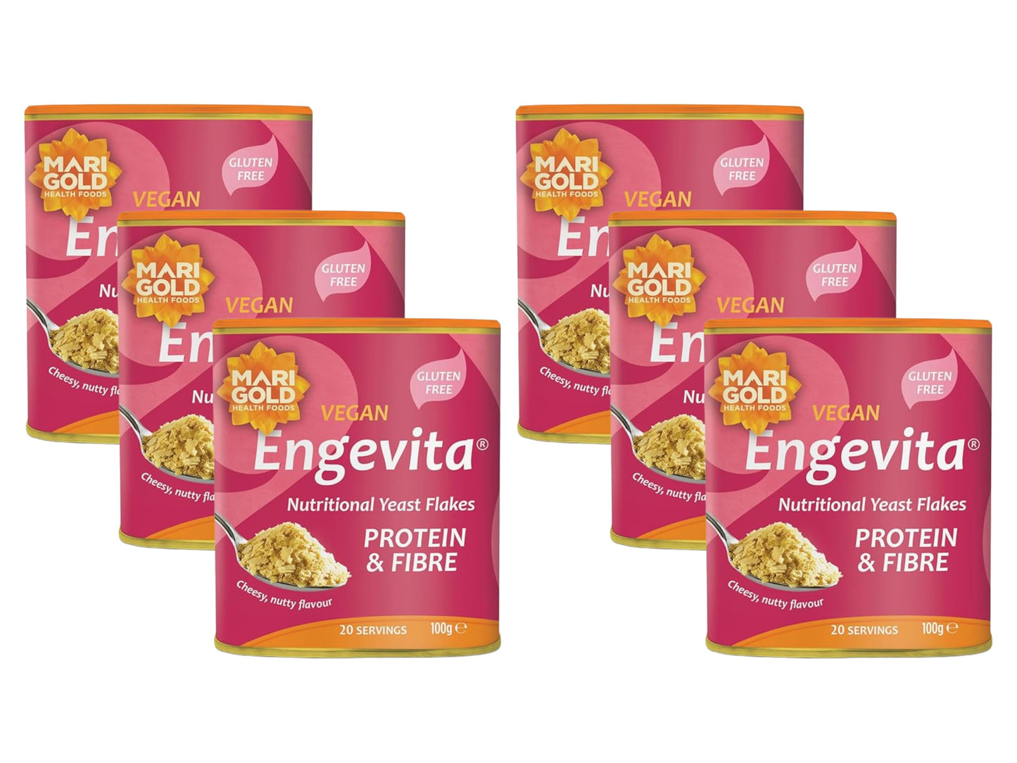 Marigold Engevita Nutritional Yeast Flakes (125g) - Pack of 6