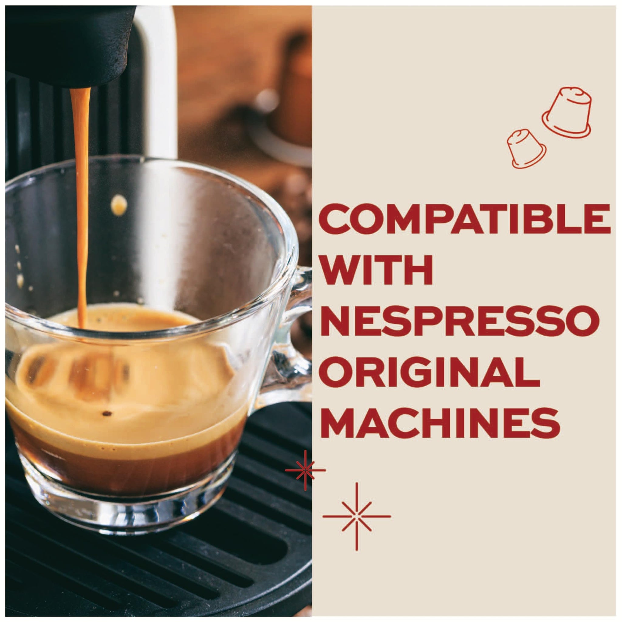 Kimbo Espresso Capsule Coffee, Nespresso Compatible, Napoli, Medium Roast, 10 Count