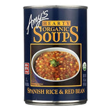 Amy's Organic Hearty Spanish Rice and Red Beans Soup, 14.7 Ounce - 12 per case.