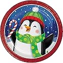 Creative Converting 8-Count Sturdy Style Dessert/Small Paper Plates, Winter Fun
