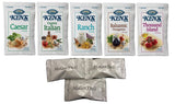 (25 Packets) Ken's Steak House Assorted Salad Dressing 5 Flavors 1.5 oz Packets. (Caesar, Ranch, Creamy Italian, Balsamic Vinaigrette, Thousand Island