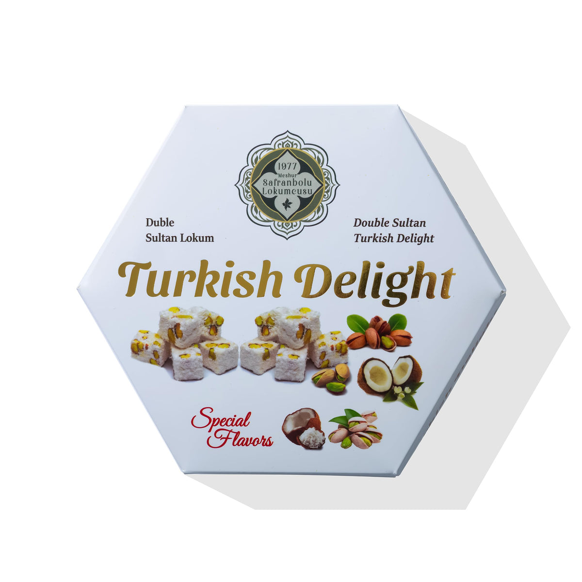 Famous Safranbolu Authentic Turkish Delight (Lokum) Assorted Gift Box - - Vegan, Gelatin-Free, Gluten-Free Turkish Candy - Gourmet Dessert from