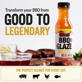 Kosmos Q Pineapple Heat BBQ Glaze, Sweet and Spicy Glaze for Ribs, Chicken, Pork, and Brisket, Thick Competition-Style BBQ Glaze with Real Pineapple