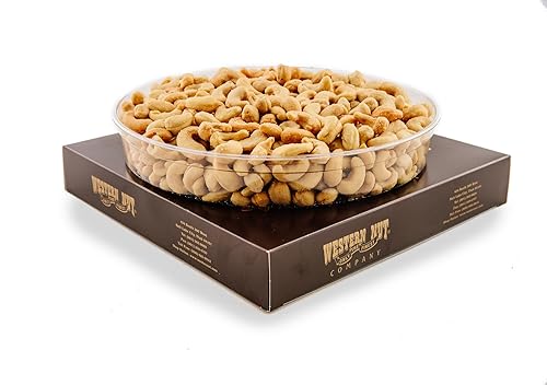 Western Nut Heritage Gift Box, Gift Wrapped Roasted & Salted Whole Cashews, 1lb, 2lb (2 Pound)