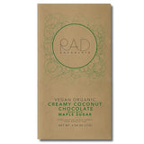 Rad Chocolate Vegan Creamy Coconut Chocolate Maple Sugar | 3 pack | Certified Organic | Gluten & Soy Free Chocolate | Paleo Friendly