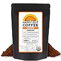 Happy Gut Coffee - Doctor-Formulated, Organic Medium-to-Dark Roast Coffee with Gut-Friendly Benefits - Gentle on Stomach - Rich Flavor, Gluten-Free