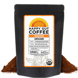Happy Gut Coffee - Doctor-Formulated, Organic Medium-to-Dark Roast Coffee with Gut-Friendly Benefits - Gentle on Stomach - Rich Flavor, Gluten-Free