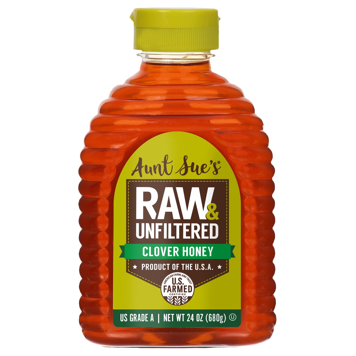 Aunt Sue’s Raw & Unfiltered Clover Honey, Product of USA, Pure Honey, 24 Ounce (Pack of 1)