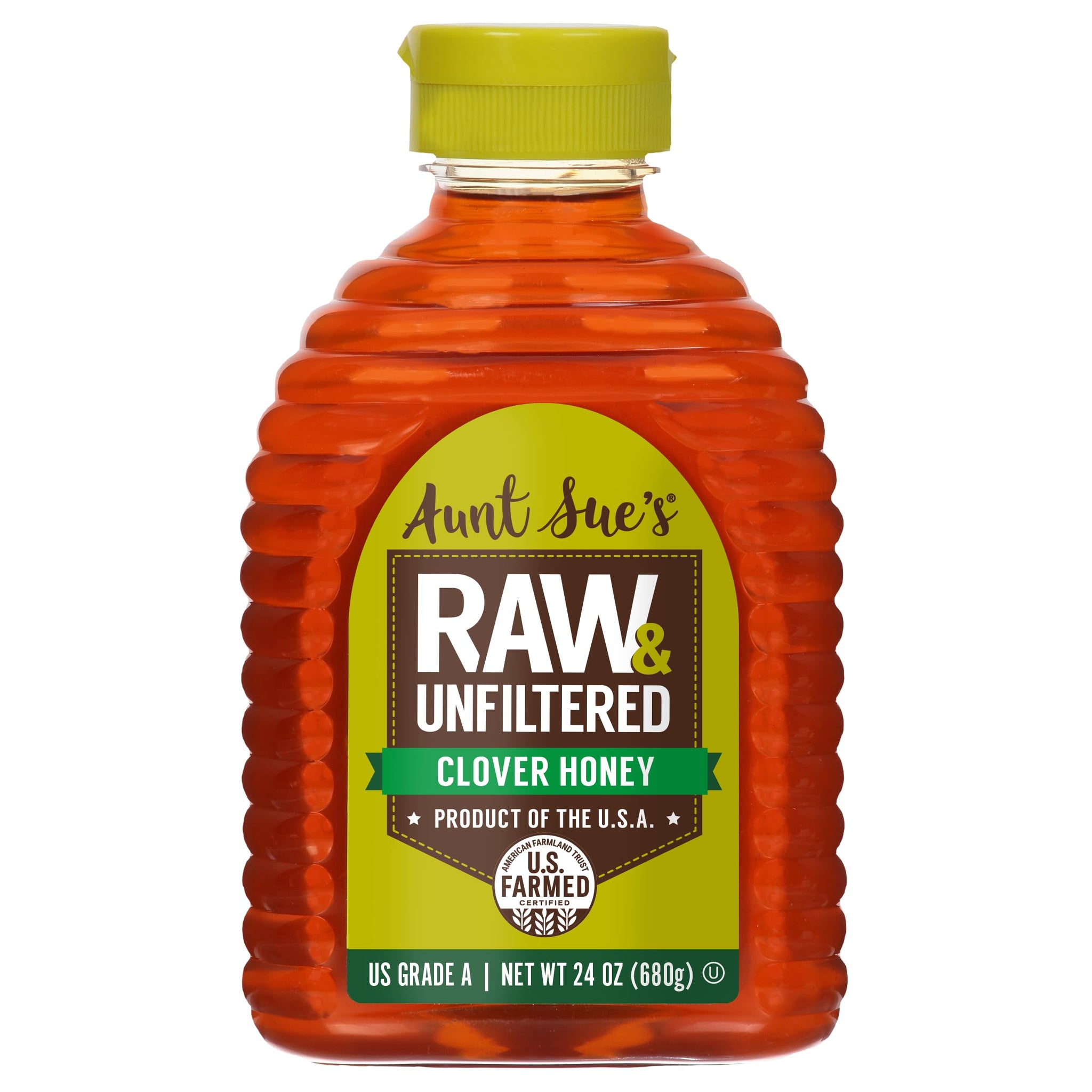 Aunt Sue’s Raw & Unfiltered Clover Honey, Product of USA, Pure Honey, 24 Ounce (Pack of 1)
