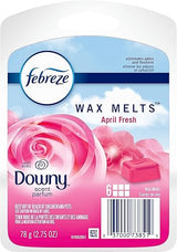 Febreze Odor-Fighting Wax Melts Air Freshener Refills with Downy Scent, April Fresh, 6 count