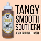 Croix Valley Sweet Carolina Gold BBQ Sauce - 3 Pack (11 oz Plastic Bottles) - Sweet, Tangy Mustard with Carolina Zest - Gluten-Free, No MSG, No High