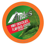 Andes Mints Chocolate Mint Flavored Coffee Pods, Compatible with K Cup Brewing Machines Including 2.0, Single Serve Peppermint Flavor Enhanced, 40