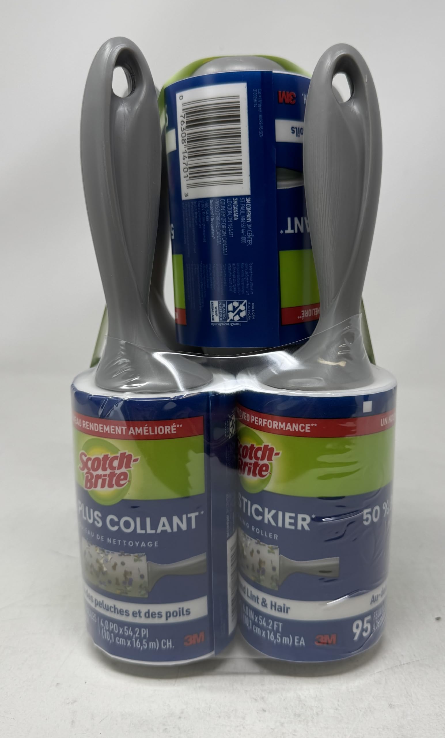 Scotch Brite 3M Lint Roller 50 % Sticker 5 Pk/95 Sheets (Net Sheet 475 ), 475Count