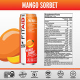 FITAID ENERGY, 200mg Natural Caffeine, Keto, Mango Sorbet, Optimum Performance Formula: BCAAs, Quercetin, Electrolytes, Omega-3s, 15 calories, Paleo