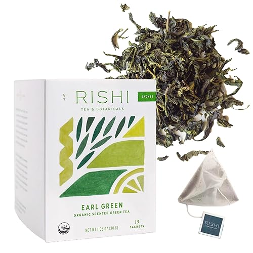 Rishi Organic Earl Green Tea Sachets, 15 CT