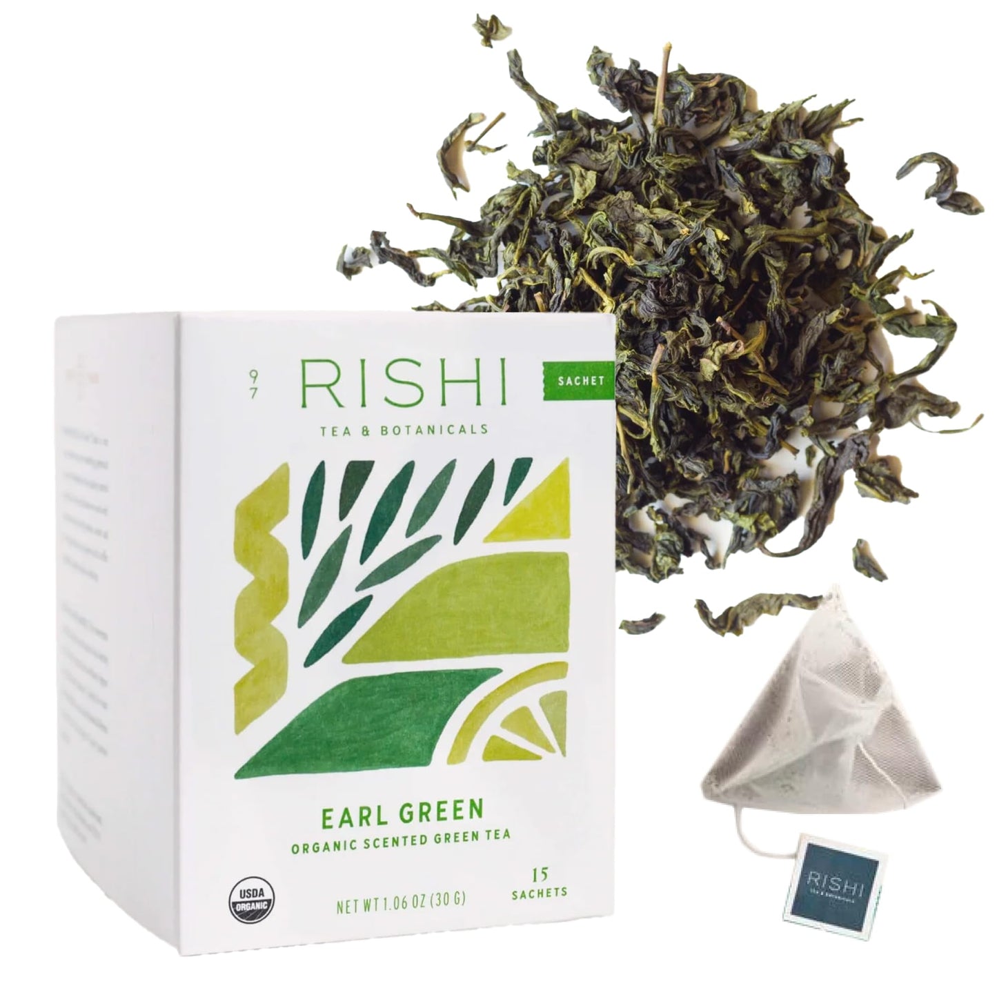 Rishi Organic Earl Green Tea Sachets, 15 CT